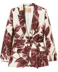 Twinset - Blazer Met Bloemenprint - Lyst