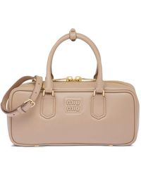 Miu Miu - Leather Mini Top-handle Bag - Lyst