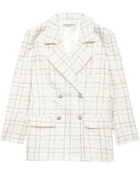 Alessandra Rich - Double-breasted Tweed Blazer - Lyst