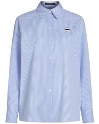 KARL LAGERFELD - Ikon Stripe-Pattern Shirt - Lyst