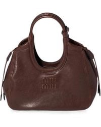 Miu Miu - Ivy Nappa Leather Tote Bag - Lyst