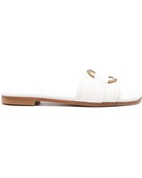 Moncler - Bell Pantoletten Aus Leder - Lyst