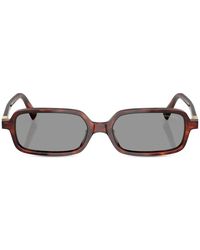 Miu Miu - Rectangle Logo-Embellished Sunglasses - Lyst
