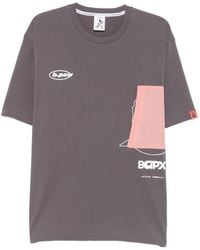 A Bathing Ape - Logo-Print Panelled T-Shirt - Lyst