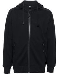 C.P. Company - Textured Cotton Jersey Zip-Up Hoodie - Lyst