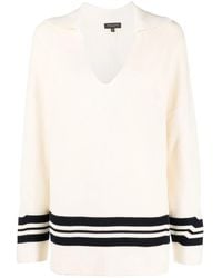 Rag & Bone - Stripe-Trim Oversized Jumper - Lyst