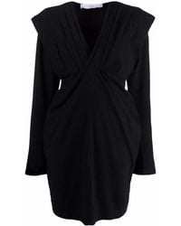 IRO - V-Neck Long-Sleeved Mini Dress - Lyst