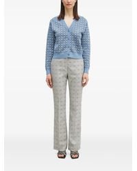 KENZO - Weave Flared Trousers - Lyst