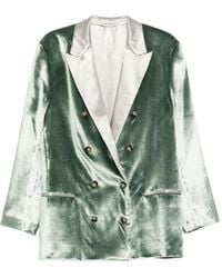 Alberta Ferretti - Double-Breasted Blazer - Lyst