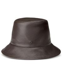 Maison Michel - Fredo Grained-Leather Bucket Hat - Lyst