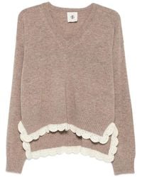 THE GARMENT - Como Crochet-Trim V-Neck Sweater - Lyst