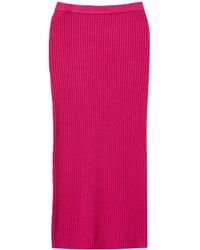Twinset - Rib Knit Midi Skirt - Lyst