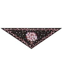 Dolce & Gabbana - Small Floral-Print Silk Twill Triangle Scarf - Lyst