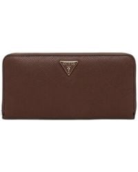 Guess - Danielle Logo-Plaque Wristlet Wallet - Lyst