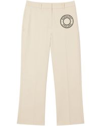 Burberry Logo Graphic Tailored Trousers - Natural