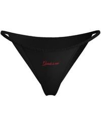 Scandale - Culotte Dédicace En Satin À Broderies - Lyst