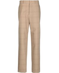 Lemaire - Check-Print High-Waisted Trousers - Lyst