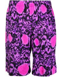 Edward Crutchley - Short En Soie À Imprimé Abstrait - Lyst