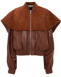 JW Anderson - Oversized-collar Leather Bomber Jacket - Lyst