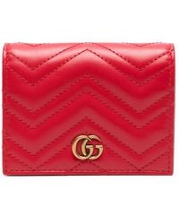 Gucci - GG Marmont Quilted Leather Card Holder - Lyst