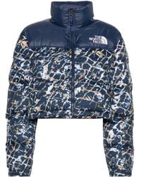 The North Face - Abstract-Print Quilted Jacket - Lyst