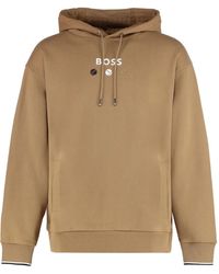BOSS - Hooded Sweatshirt Made Of Terry Cotton - Lyst