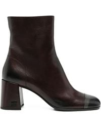 Miu Miu - Cap-Toe Block-Heel Boots - Lyst