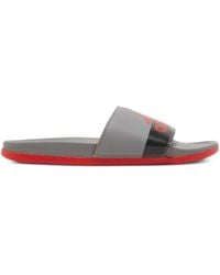 adidas - Slip-On Signature Logo Slides - Lyst
