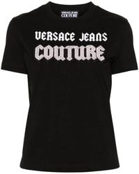 Versace Jeans Couture - Bead-Embellished Cotton T-Shirt - Lyst