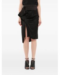 Givenchy - Asymmetric Draped Midi Skirt - Lyst