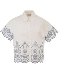 MC2 Saint Barth - Chemise Clementine En Broderie Anglaise - Lyst