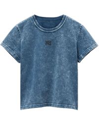 Alexander Wang - Puff Logo-appliqué Cotton T-shirt - Lyst