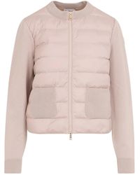 Moncler - Wool-Panel Quilted Jacket - Lyst