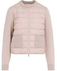 Moncler - Wool-Panel Quilted Jacket - Lyst