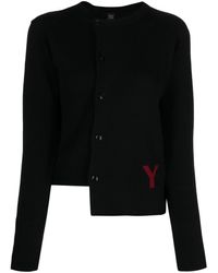 Y's Yohji Yamamoto - ロゴ アシンメトリー カーディガン - Lyst