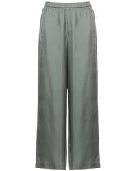 Marella - Mlmquiz Monochrome Silk Trousers - Lyst