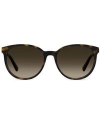 Love Moschino - Lunettes De Soleil Rondes À Effet Écailles De Tortue - Lyst