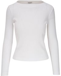 Brunello Cucinelli - T-shirt en coton à design nervuré - Lyst