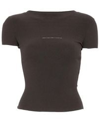 Alexander Wang - Ribbed-Knit Logo-Print T-Shirt - Lyst