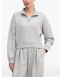 Under Armour - Pull Crop Ua Rival Script À Col Zippé - Lyst