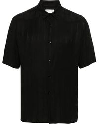 Saint Laurent - Camisa Cassandre a rayas - Lyst