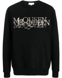 Alexander McQueen - Rhinestone Embellished Logo-detail Jumper - Lyst