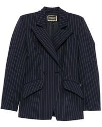 MITILIANE COUTURE - Pinstripe-Pattern Double-Breasted Blazer - Lyst