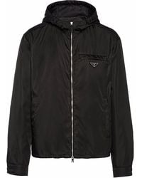 Prada - Re-Nylon Hooded Blouson Jacket - Lyst