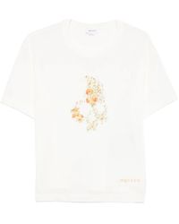 McQueen - Floral-Print T-Shirt - Lyst
