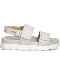 Furla - Sandalen Met Logoplakkaat En Dubbel Bandje - Lyst