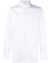 Xacus - Spread-Collar Cotton Shirt - Lyst