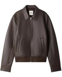 Sandro - Lambskin Zip-Up Jacket - Lyst