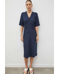 Samsøe & Samsøe - Samailey V-Neck Gathered Midi Dress - Lyst