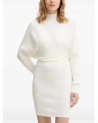 Guess - Ribbed-Knit Cut-Out Mini Dress - Lyst
